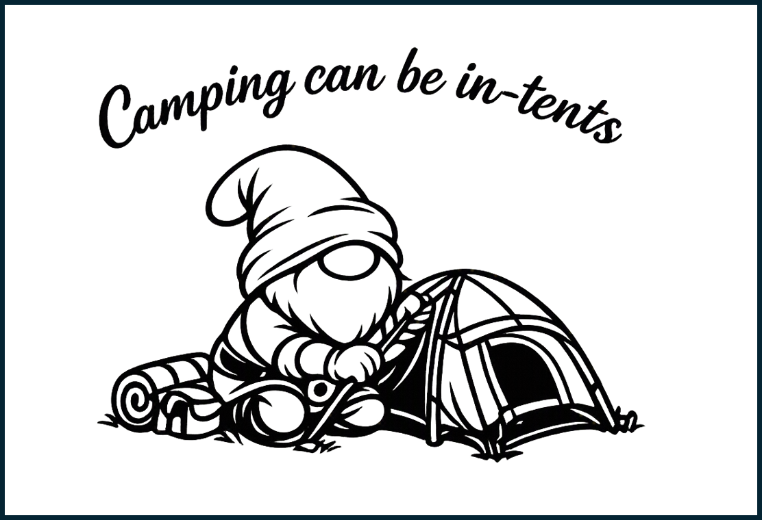 Camping can be in-tents - Funny Cabin Life Gift, Embroidered Sweatshirt