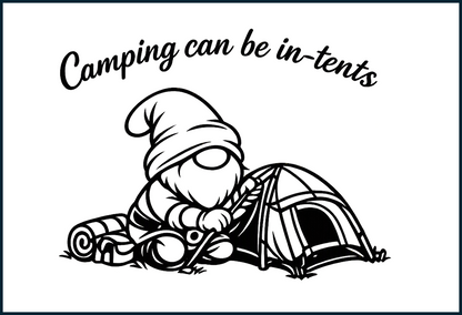 Camping can be in-tents - Funny Cabin Life Gift, Embroidered Sweatshirt