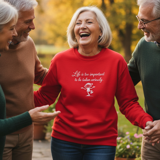 Life is too important to be taken seriously - Funny Gift, Embroidered Sweatshirt